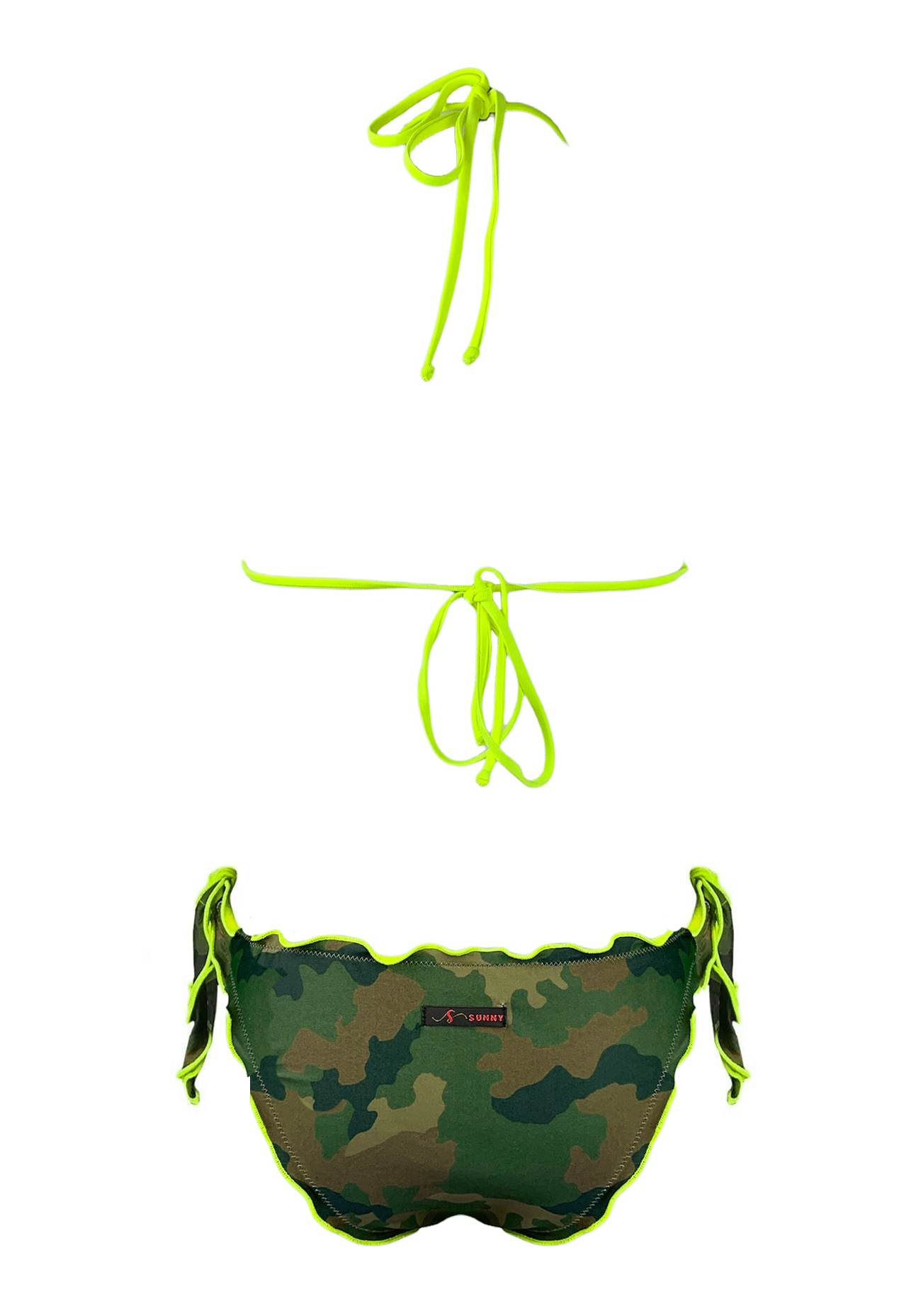 Sunny Beach Bikini Triangolo Paillettes Stelle Fluo - Scegli il Colore