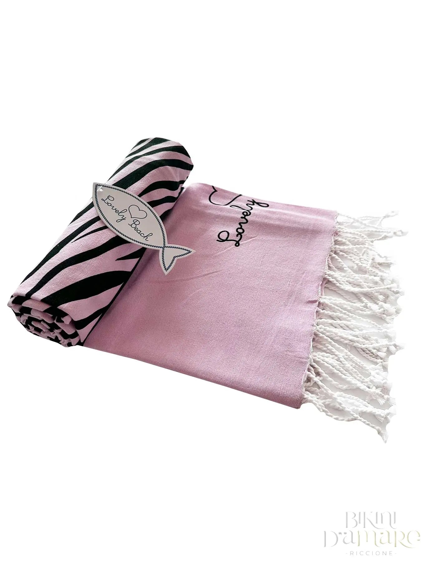 Telo Mare Zebra Beach Girl Lovely Beach - Bikini D'amare Riccione