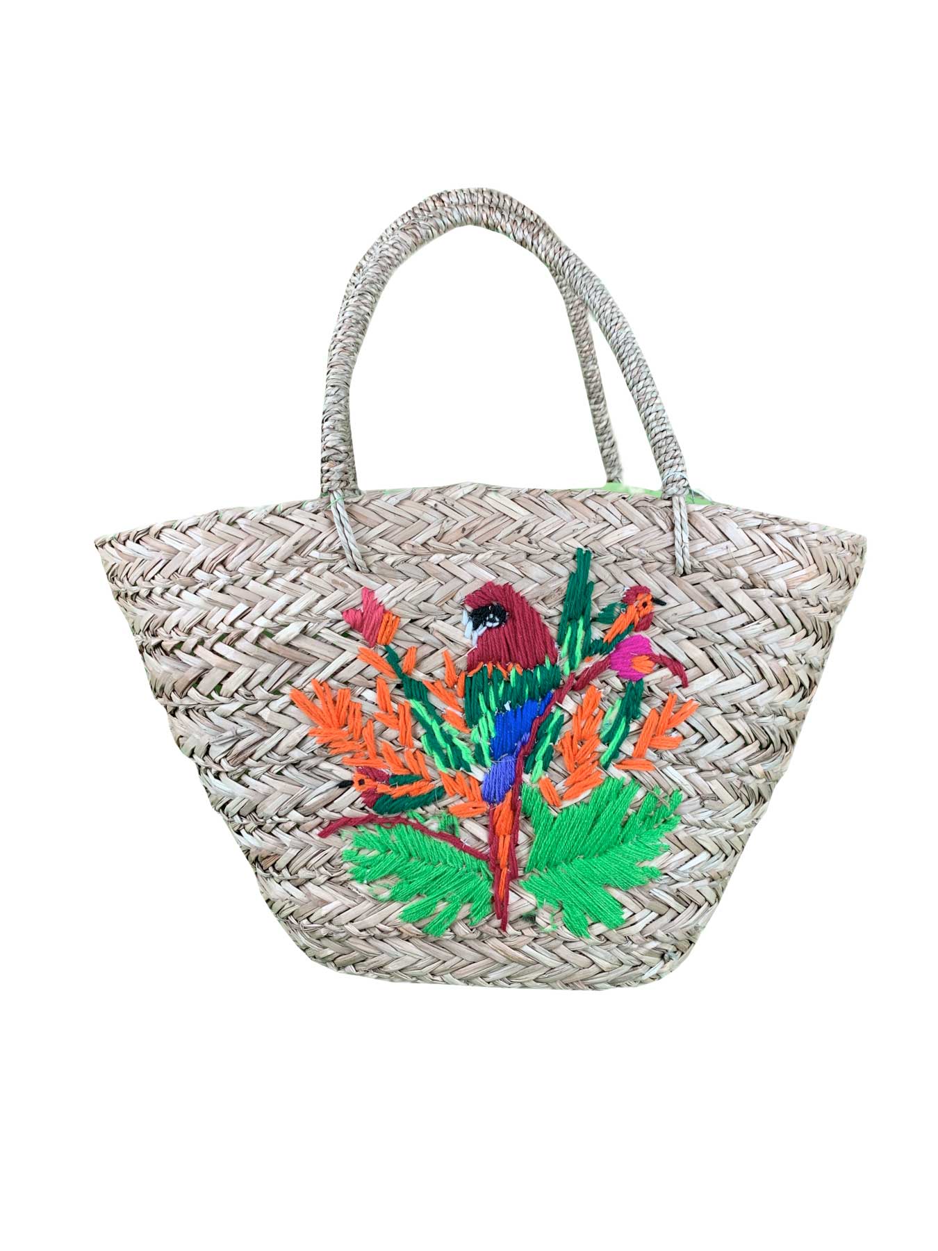 Borsa Mare di Paglia Pappagallo Bikini D'amare