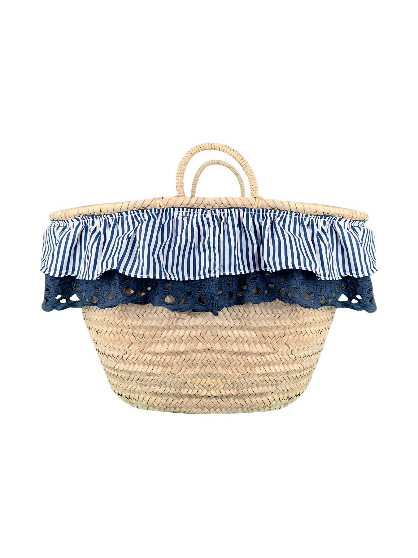 Borsa Mare di Paglia Fiocco Blu Bikini D'amare