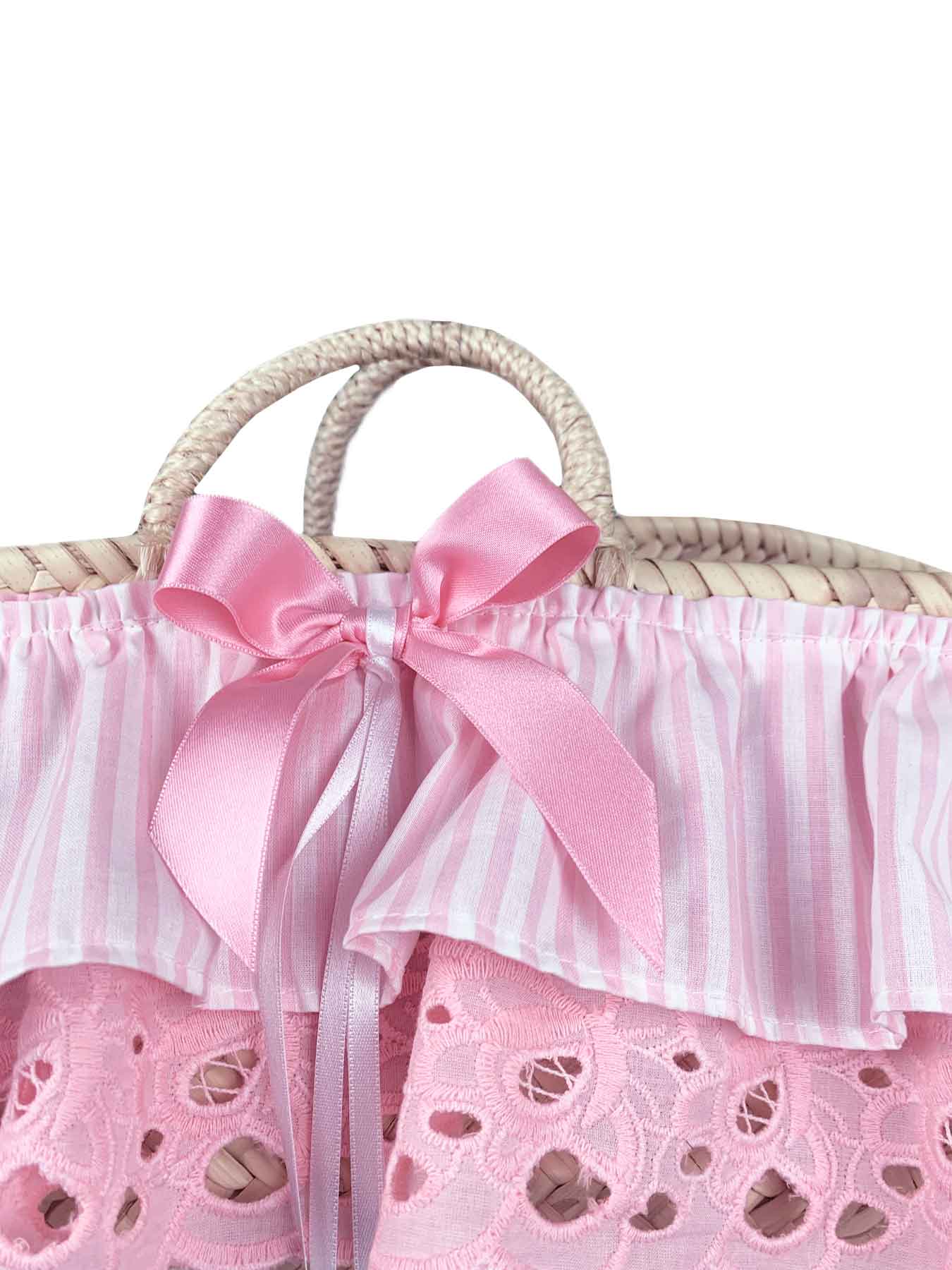 Borsa Mare di Paglia Fiocco Rosa Bikini D'amare