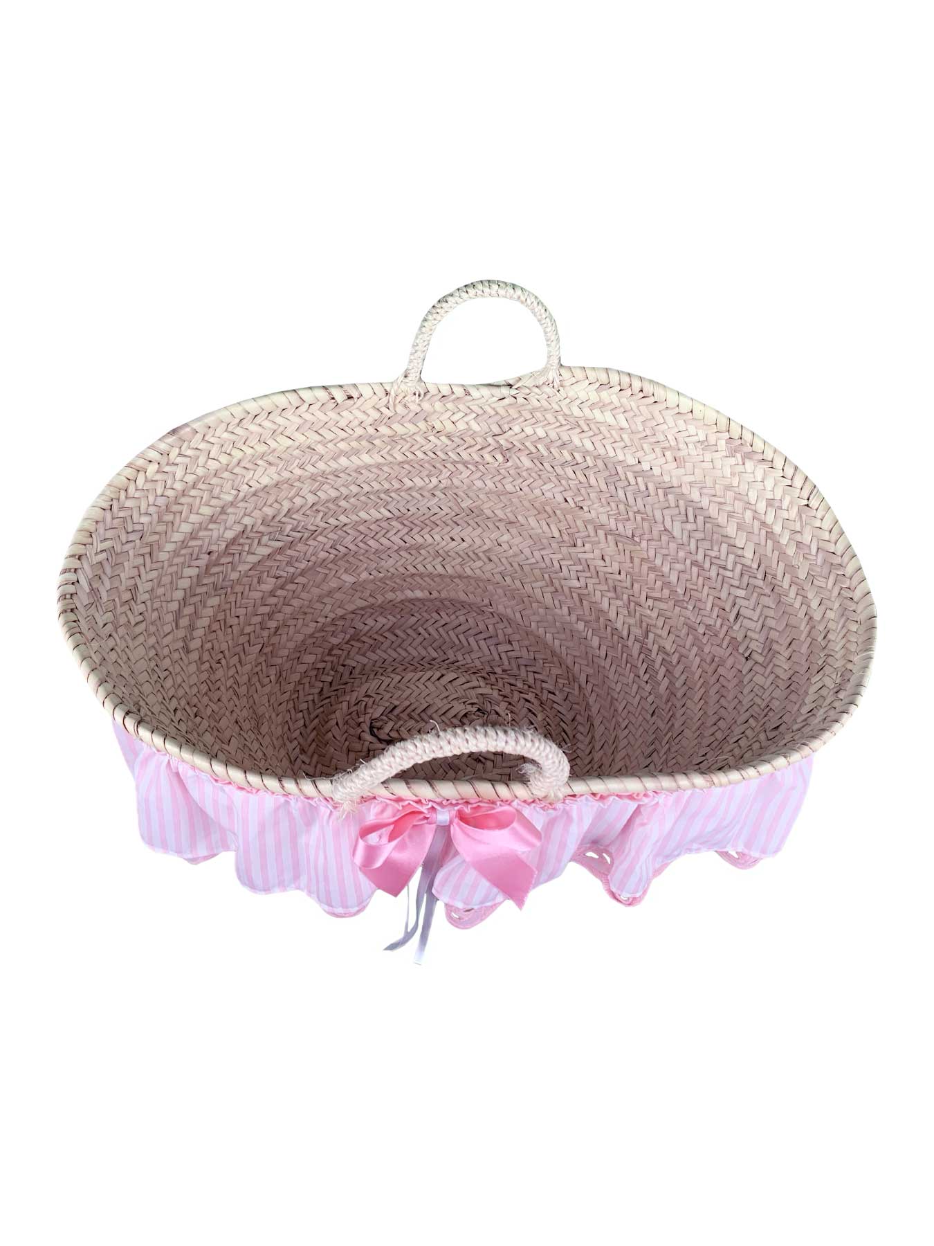 Borsa Mare di Paglia Fiocco Rosa Bikini D'amare