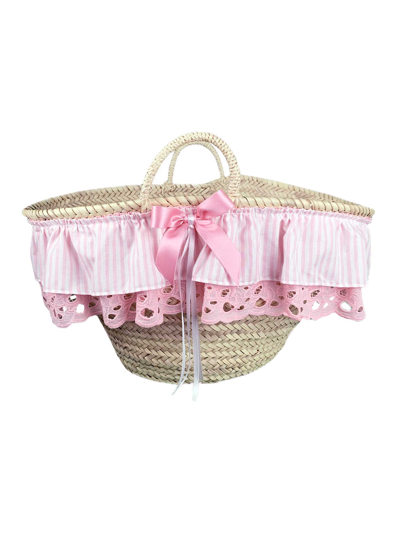 Borsa Mare di Paglia Fiocco Rosa Bikini D'amare