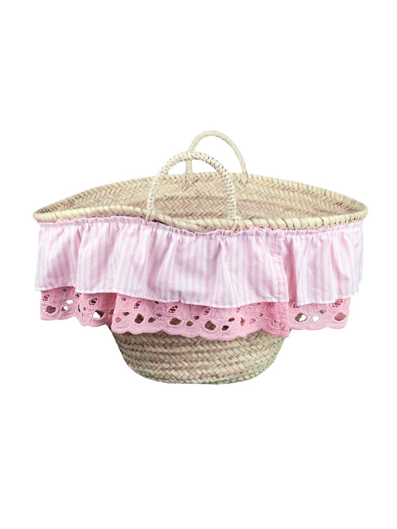 Borsa Mare di Paglia Fiocco Rosa Bikini D'amare