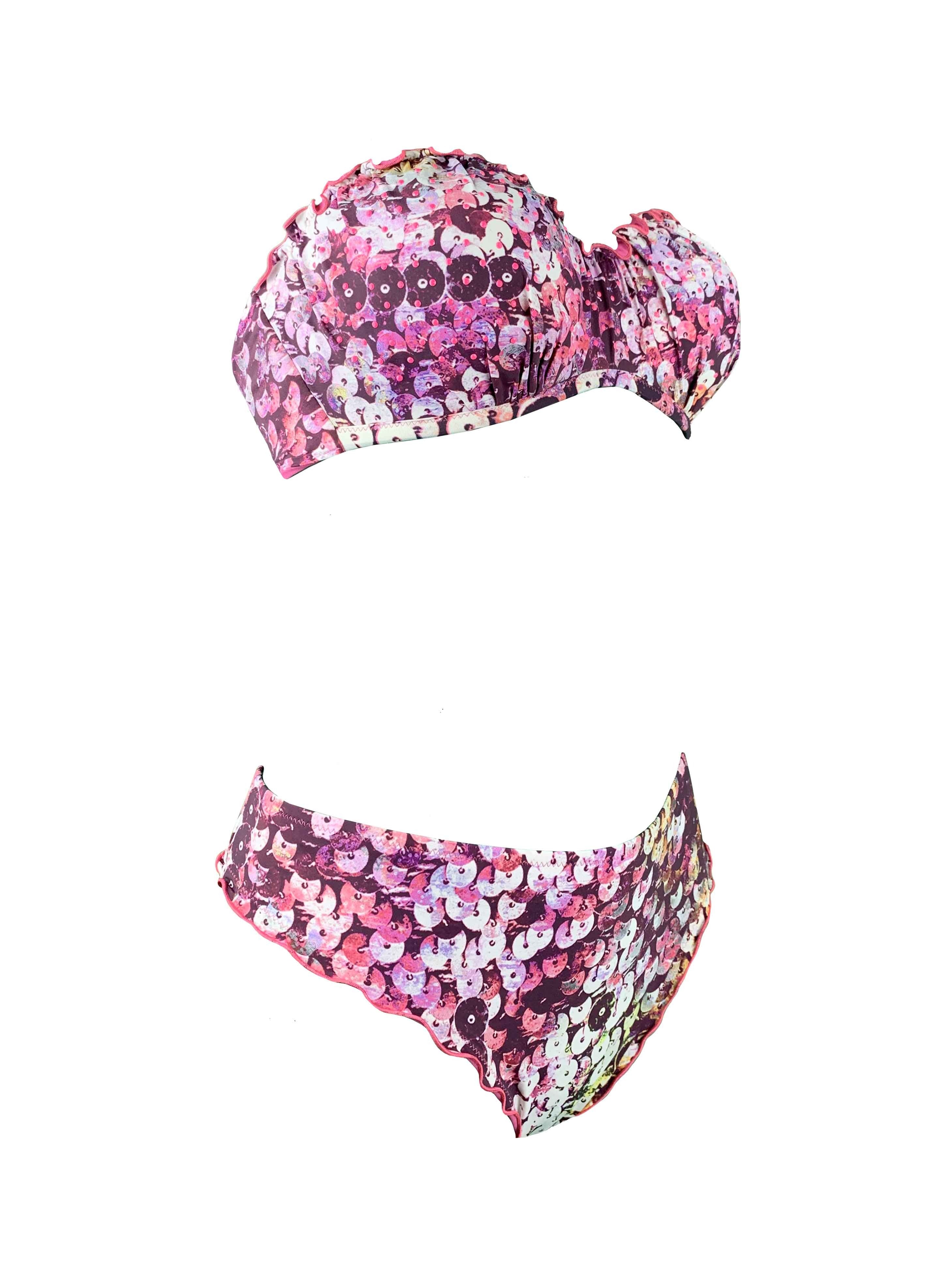 Bikini Balconcino Fantasia Con Borchie Fucsia Unimar