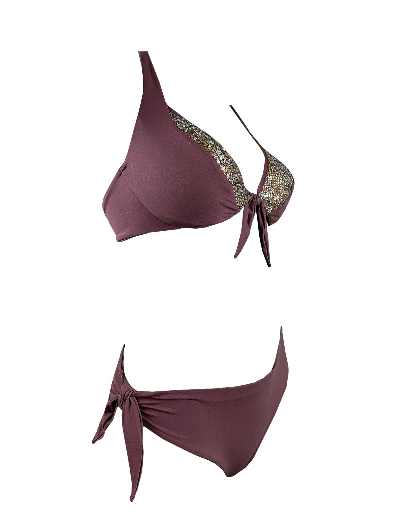 Coals Beach Bikini Ferretto KC Paillettes Bronze