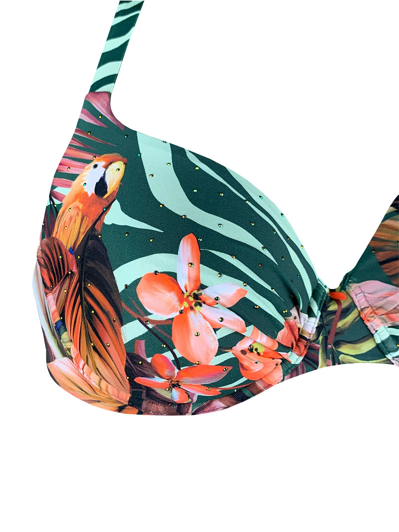 Bikini Ferretto Fantasia Aloha Verde Genius - Bikini D'amare Riccione