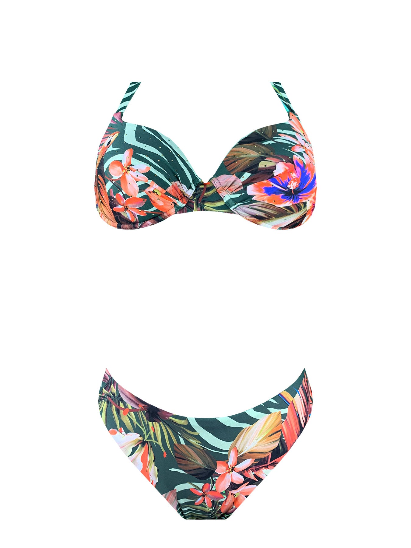 Bikini Ferretto Fantasia Aloha Verde Genius - Bikini D'amare Riccione