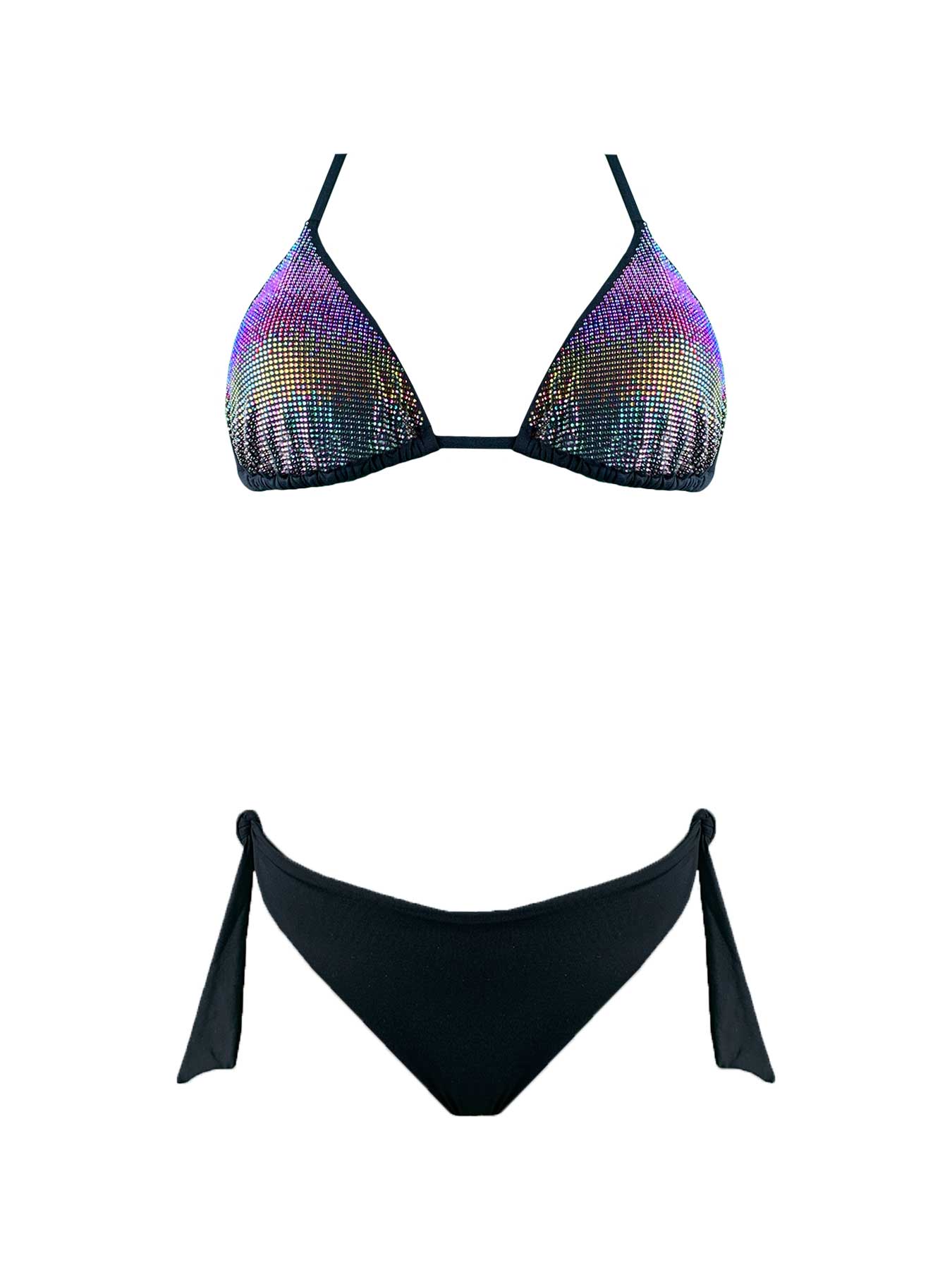 Genius Bikini Triangolo Strass Multicolor Genius Beachwear