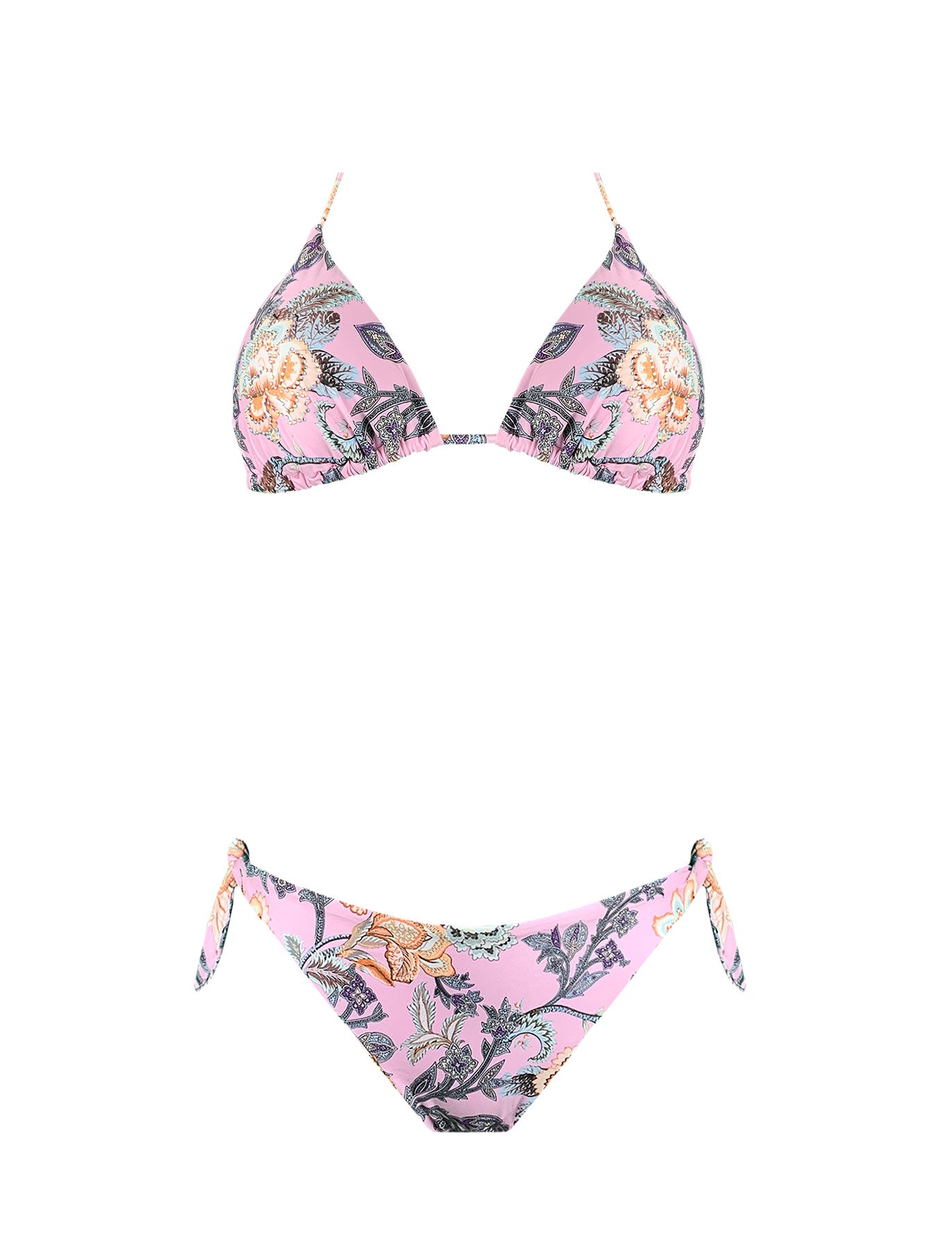 Bikini Triangolo Fiori Rosa Genius - Bikini D'amare Riccione