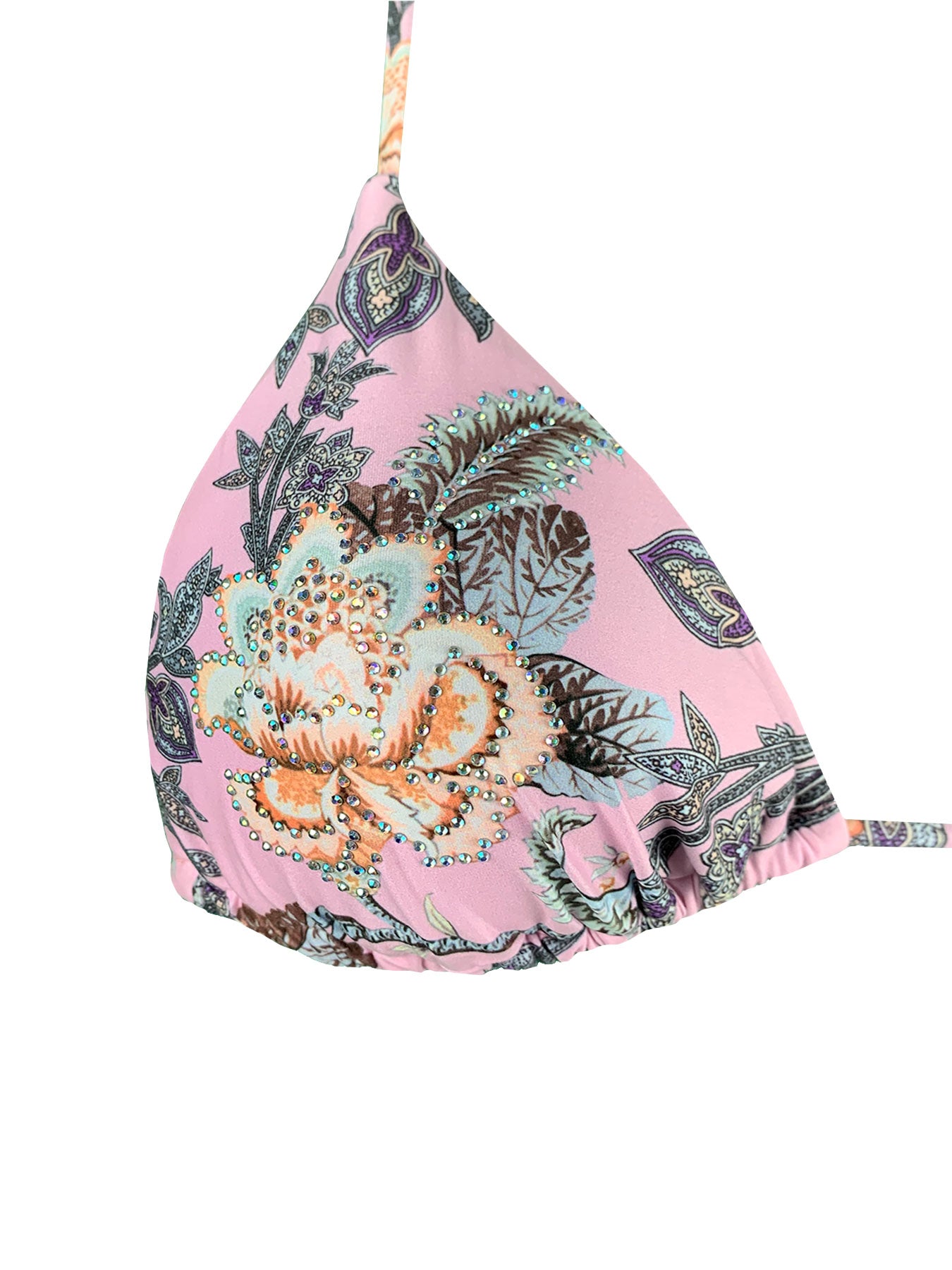Bikini Triangolo Fiori Rosa Genius - Bikini D'amare Riccione