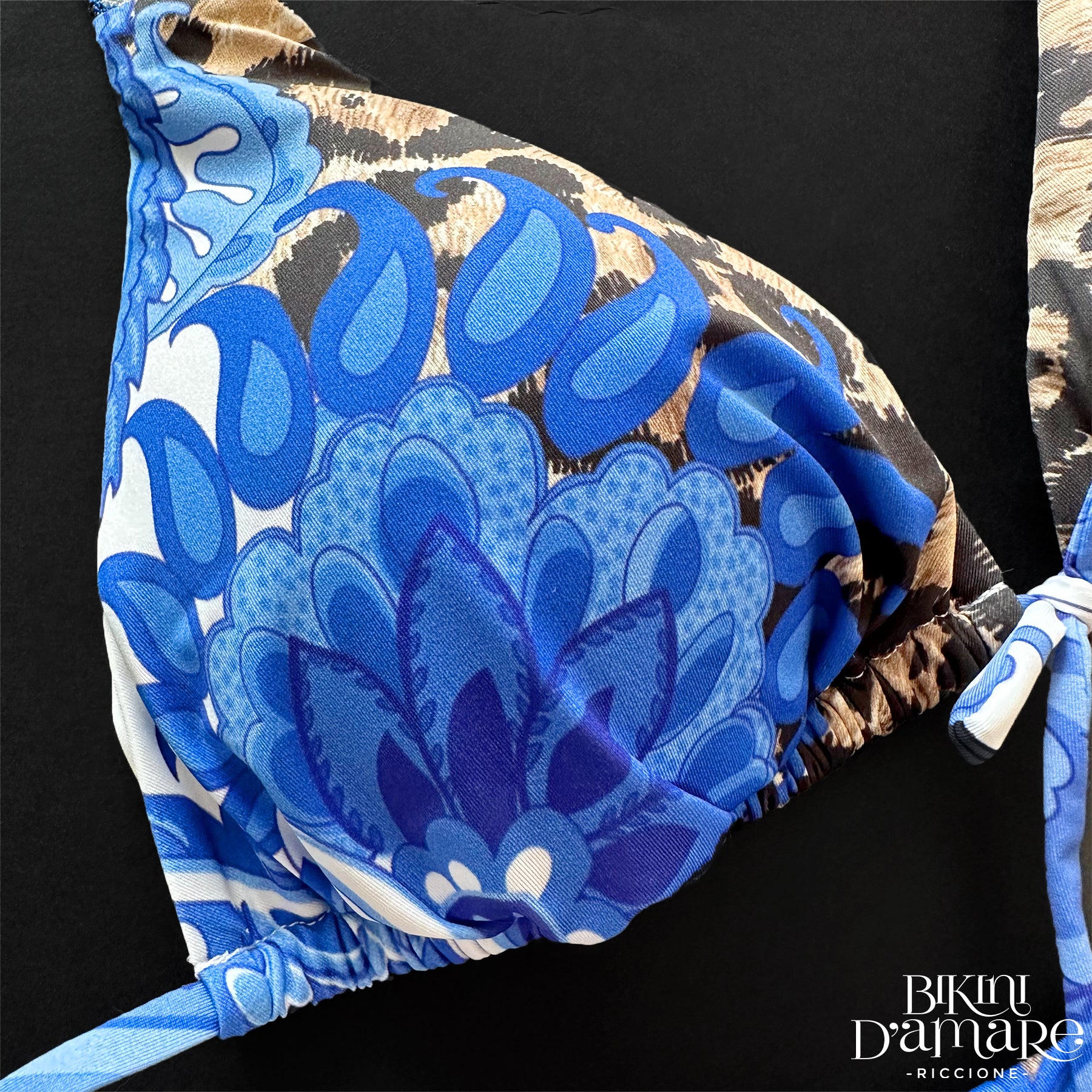 Bikini Triangolo Animalier Summer Blu 2Bekini - Bikini D'amare Riccione