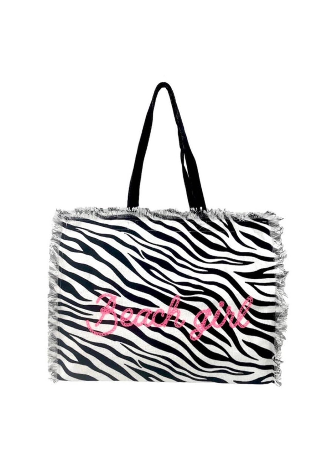 Borsa Mare Zebrata Beach Girl Lovely Beach - Bikini D'amare Riccione