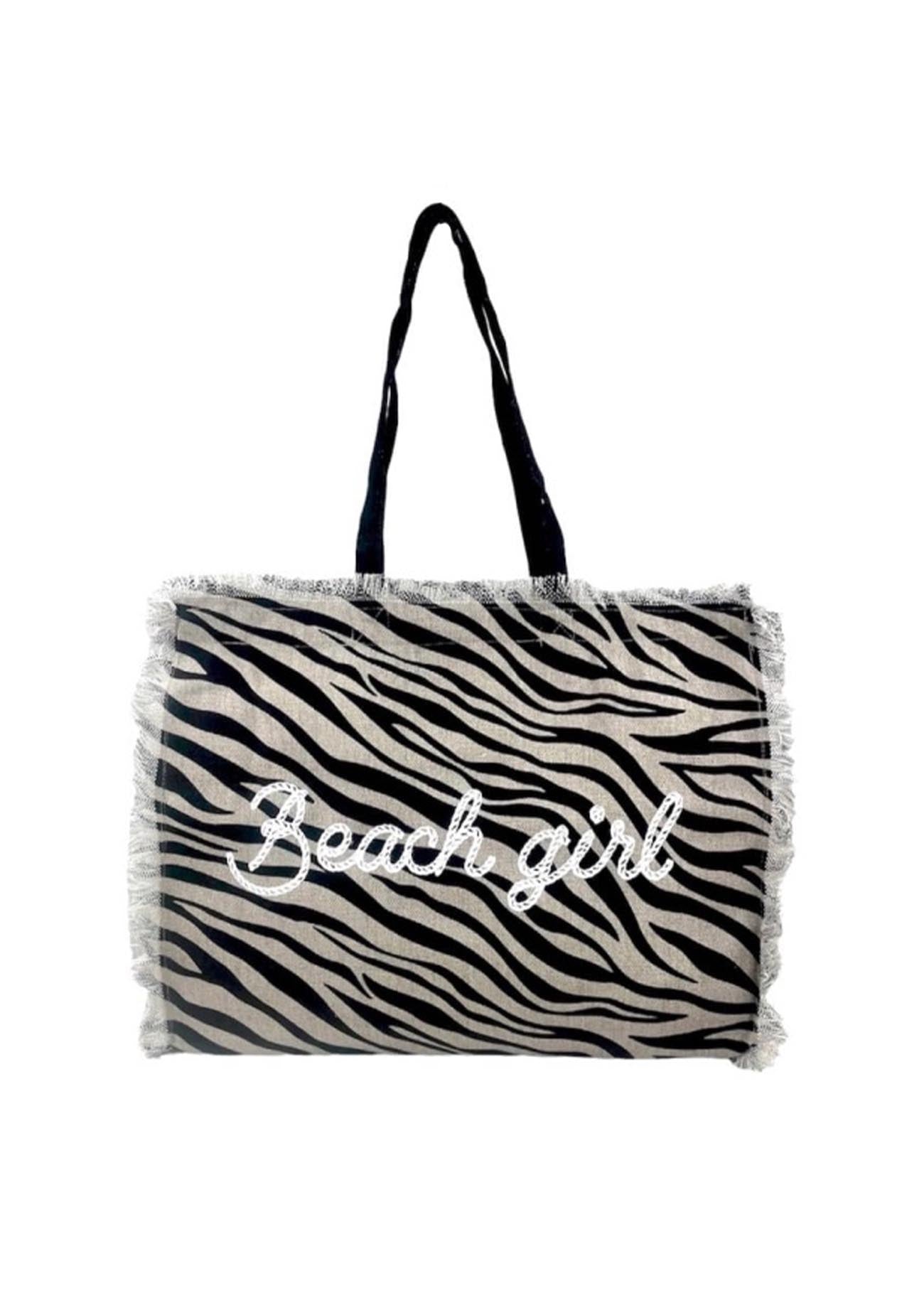 Borsa Mare Zebrata Beach Girl Lovely Beach - Bikini D'amare Riccione