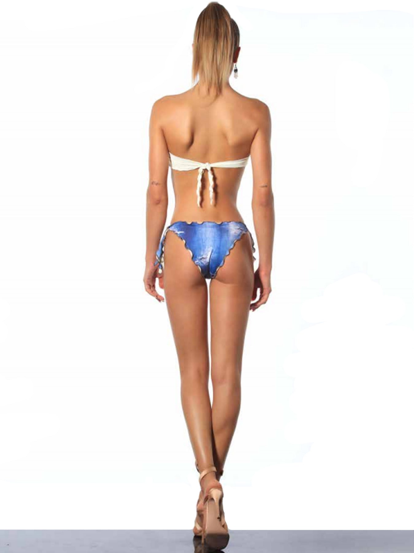 Bikini Fascia Paillettes Fiammate Multicolor Slip Jeans - Bikini D'amare Riccione