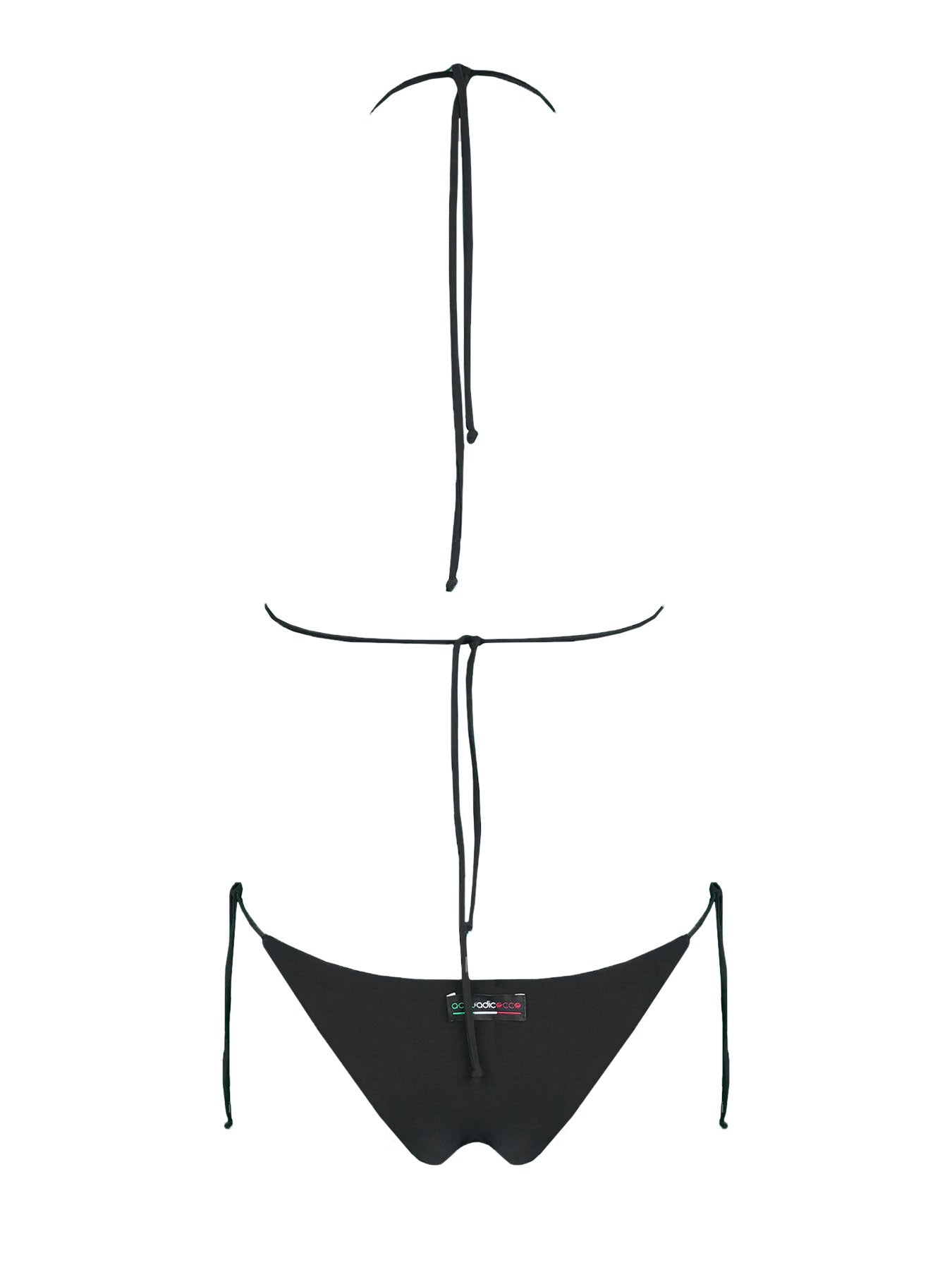 Bikini Triangolo Nero Con Intaglio Acqua di Cocco - Bikini D'amare Riccione