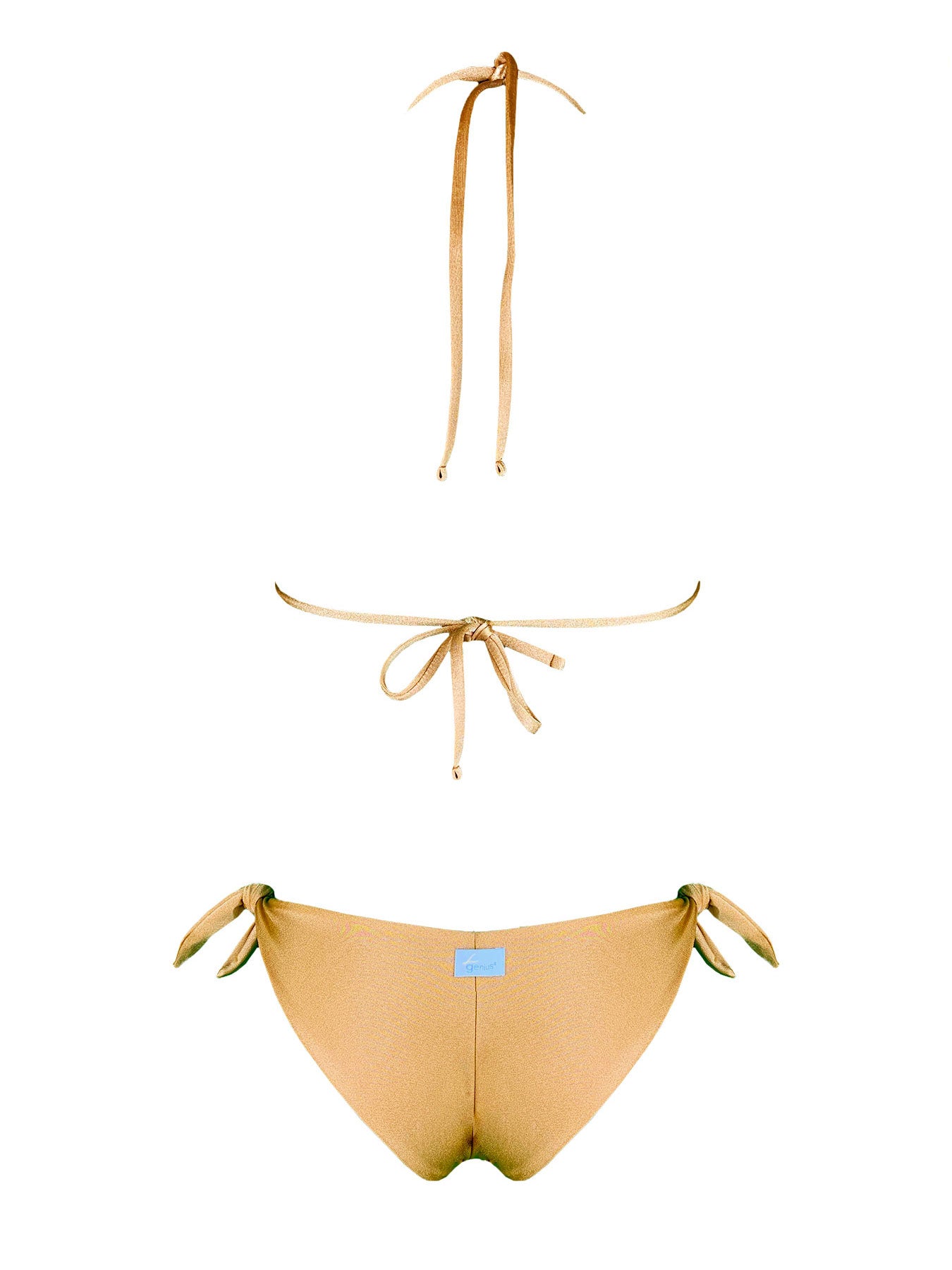 Bikini Triangolo Paillettes Oro Malibù Genius - Bikini D'amare Riccione