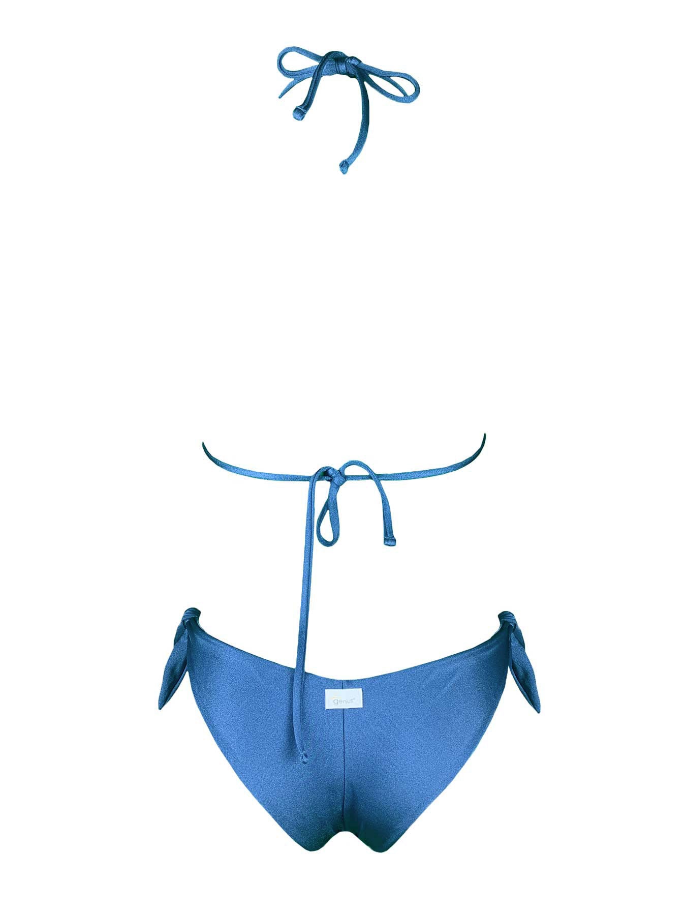 Bikini Triangolo Paillettes Blu Malibù Genius - Bikini D'amare Riccione