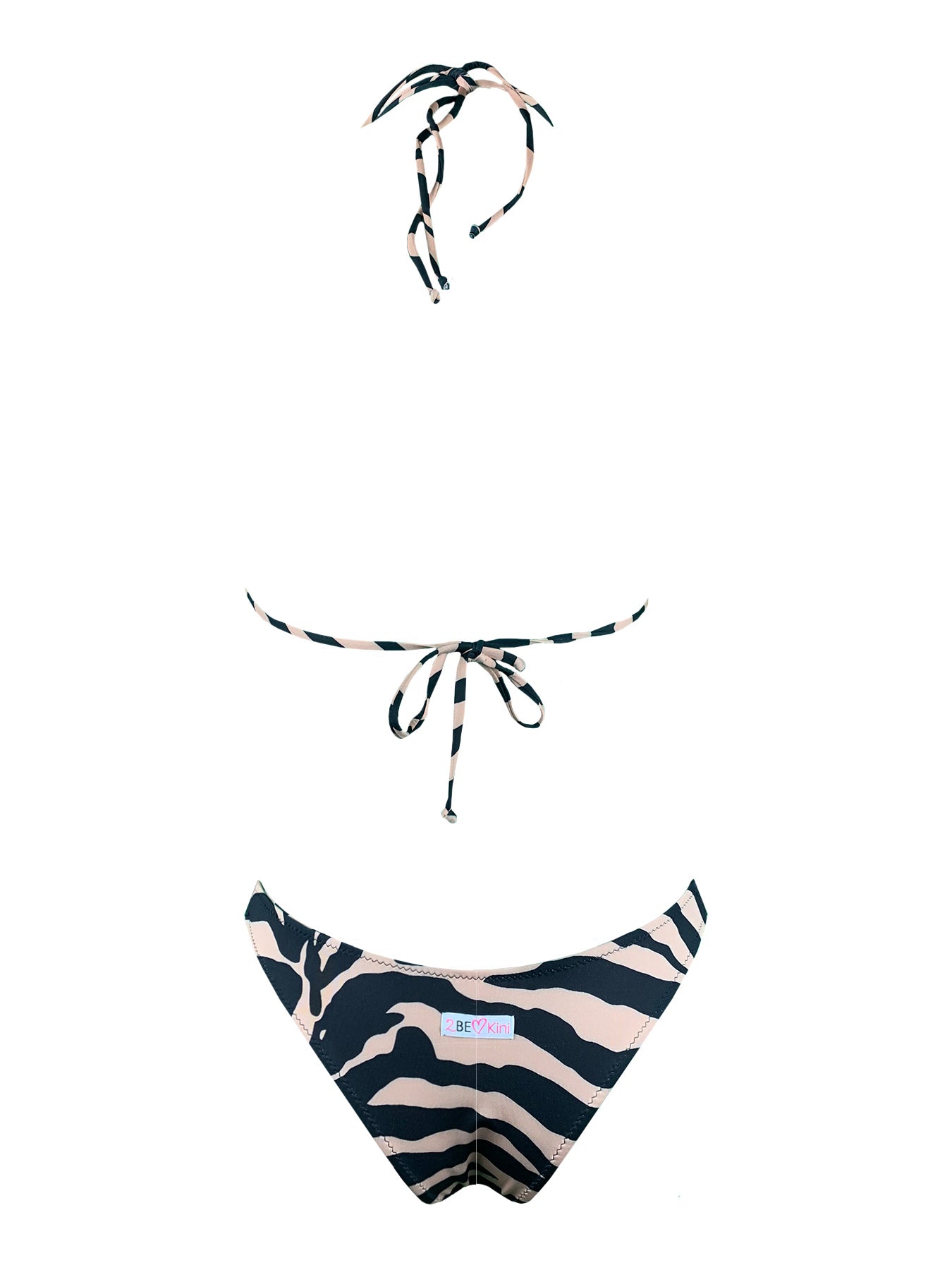 Bikini Triangolo 4 Posizioni Zebra Brown 2Bekini