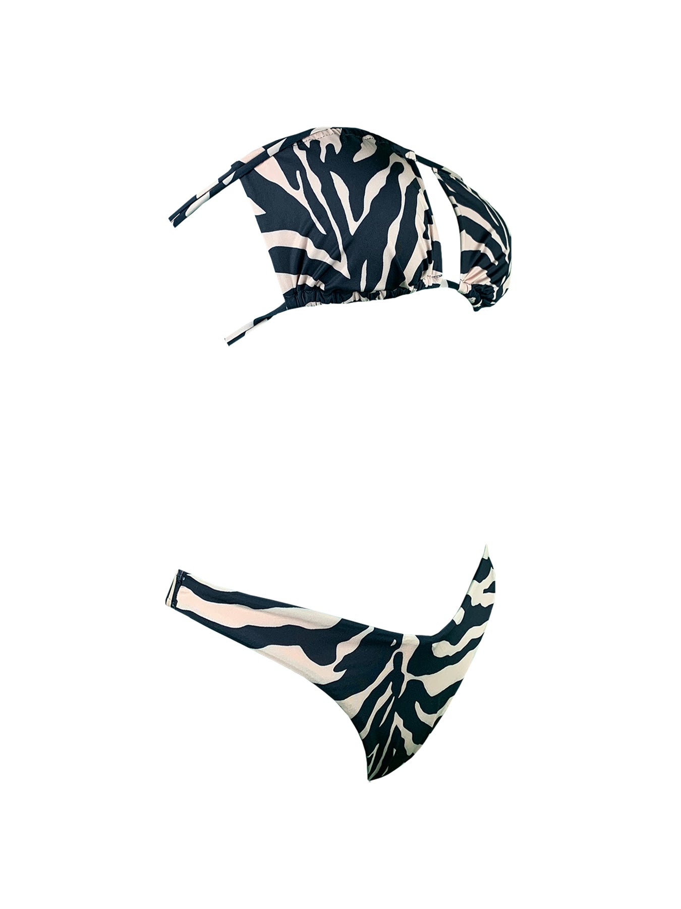 Bikini Triangolo 4 Posizioni Zebra Brown 2Bekini